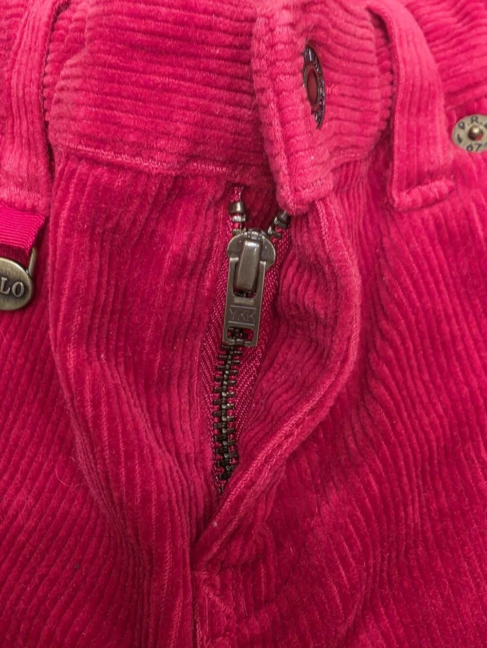 Ralph Lauren Corduroy Pants Boys Size 8 Red 5 Pocket Embroidered Pony